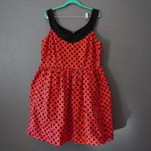ModCloth Black/Red Ladybug dress Size 2X.